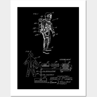 Space Suit Heat Exchange Vintage Patent Hand Drawing Posters and Art